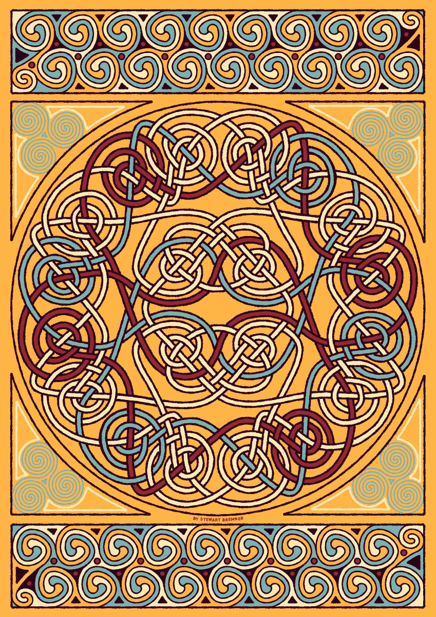 Thrumster Celtic sand panel – giclée print