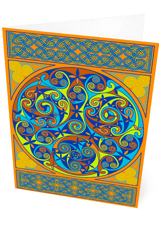 Wick Celtic amber panel – card