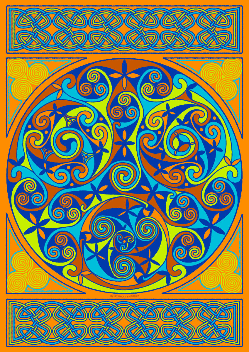 Wick Celtic amber panel – poster