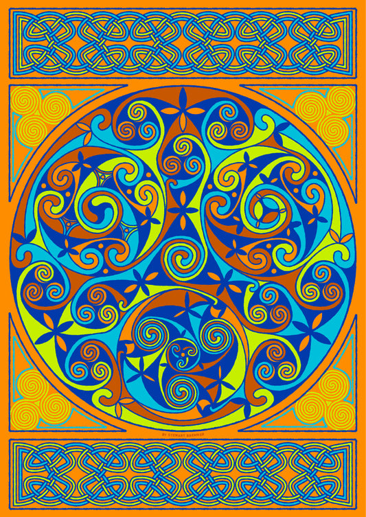 Wick Celtic amber panel – giclée print