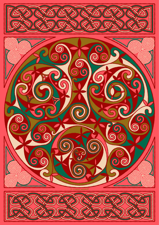 Wick Celtic coral panel – giclée print