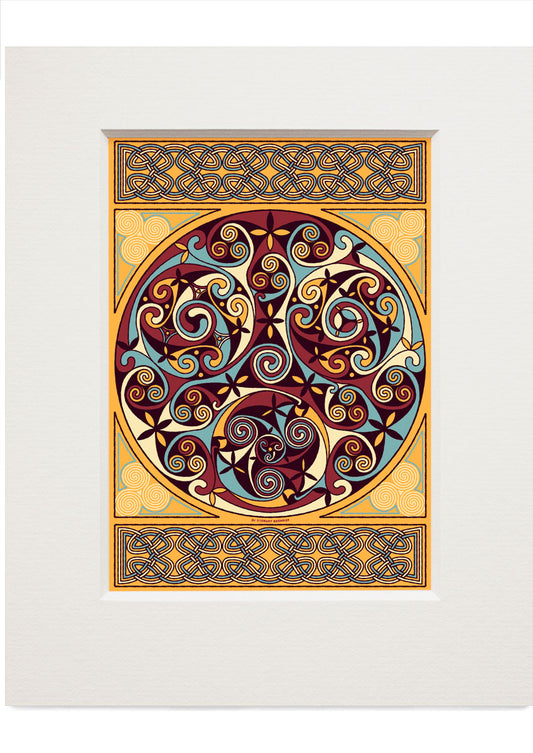 Wick Celtic sand panel – small mounted print