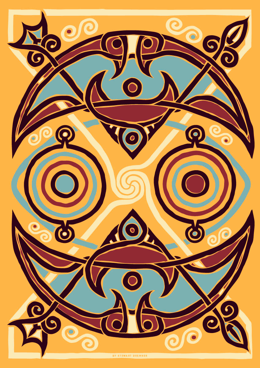 The Pictish Crescent sand panel – giclée print