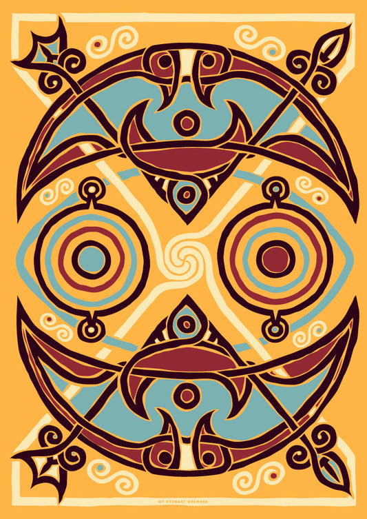 The Pictish Crescent sand panel – giclée print