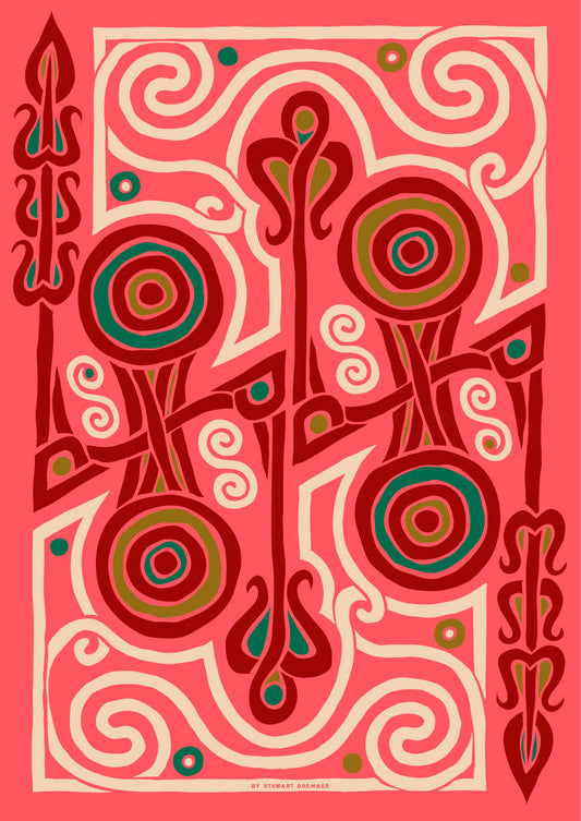 The Pictish Z-rod coral panel – giclée print