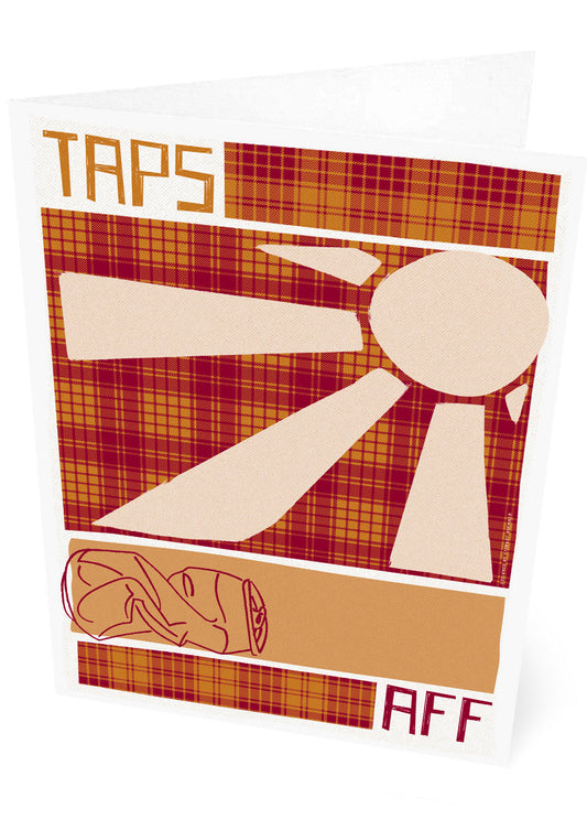 Taps aff (on tartan) – card