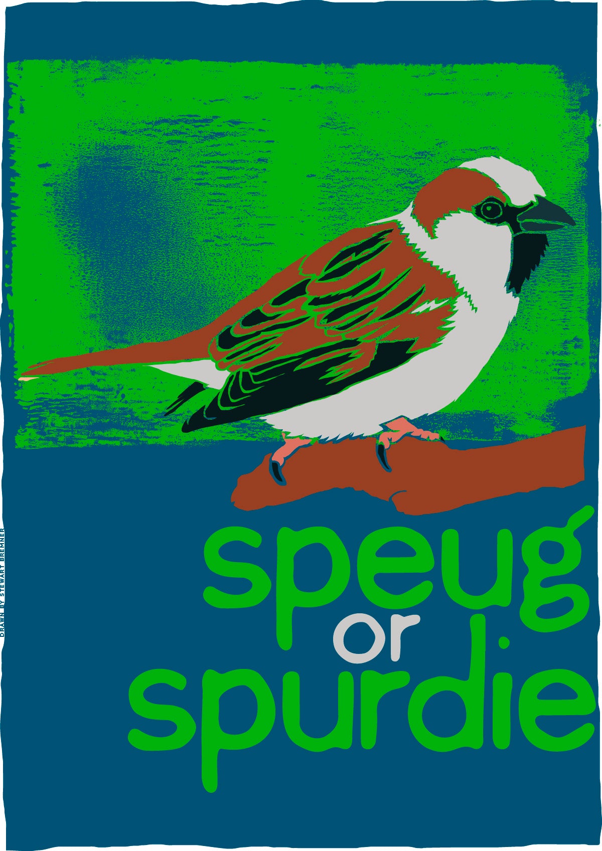 Speug or spurdie (blue) – poster