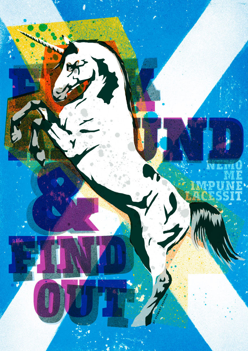 Un*corn around & find out – giclée print