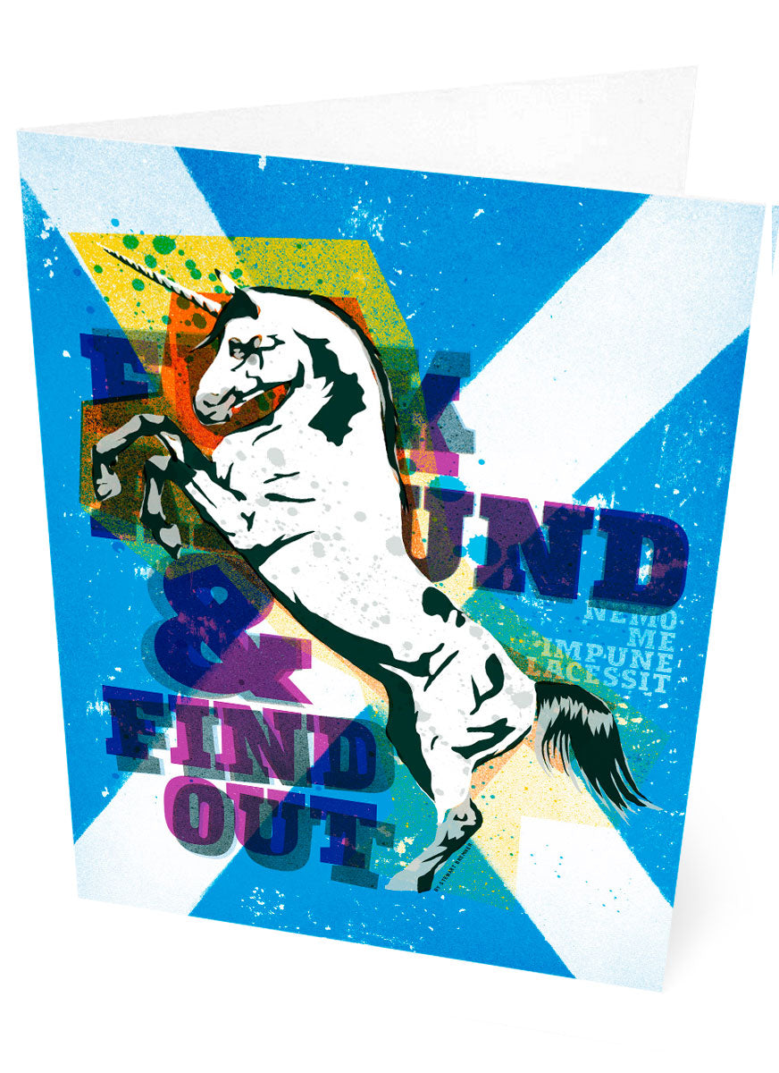 Un*corn around & find out – card