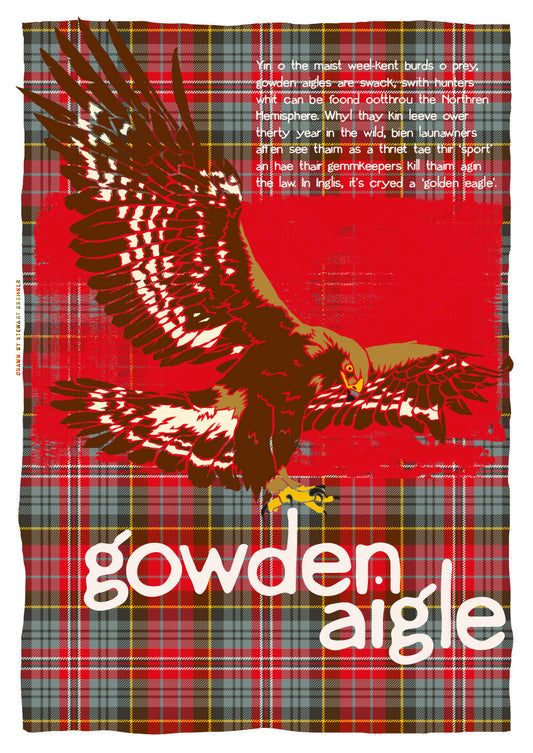 Gowden aigle oan tartan – poster – Stewart Bremner Prints