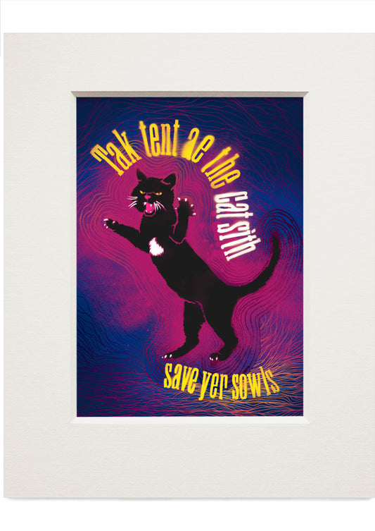 Tak tent ae the Cat Sìth – small mounted print