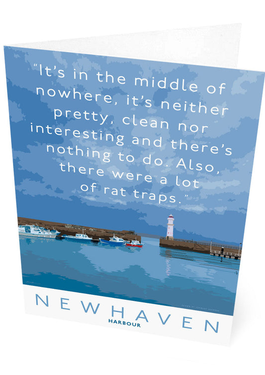 Newhaven has a lot of rat traps – card