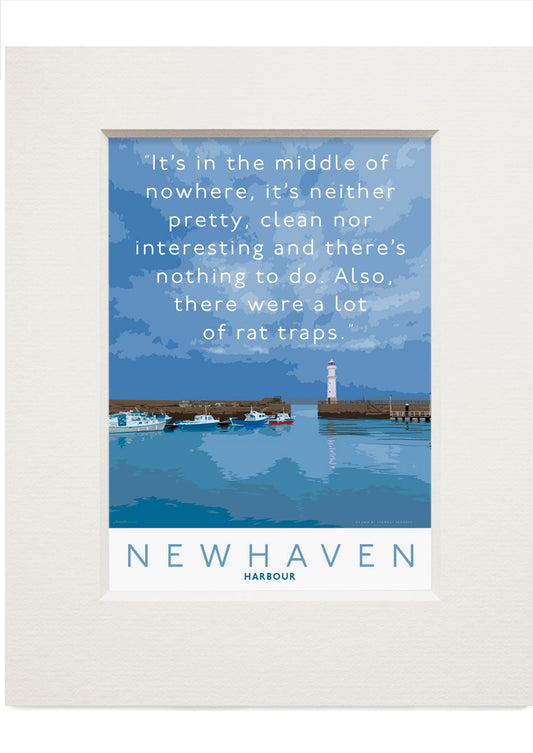Newhaven has a lot of rat traps – small mounted print
