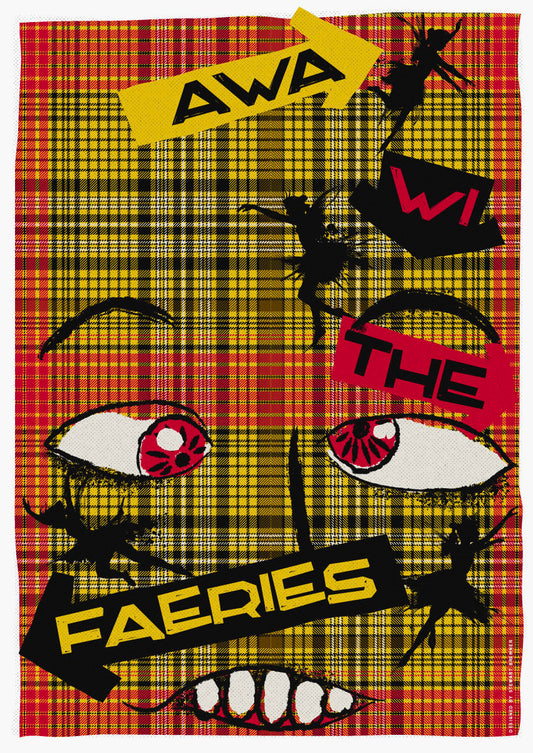 Awa wi the faeries (on tartan) – giclée print