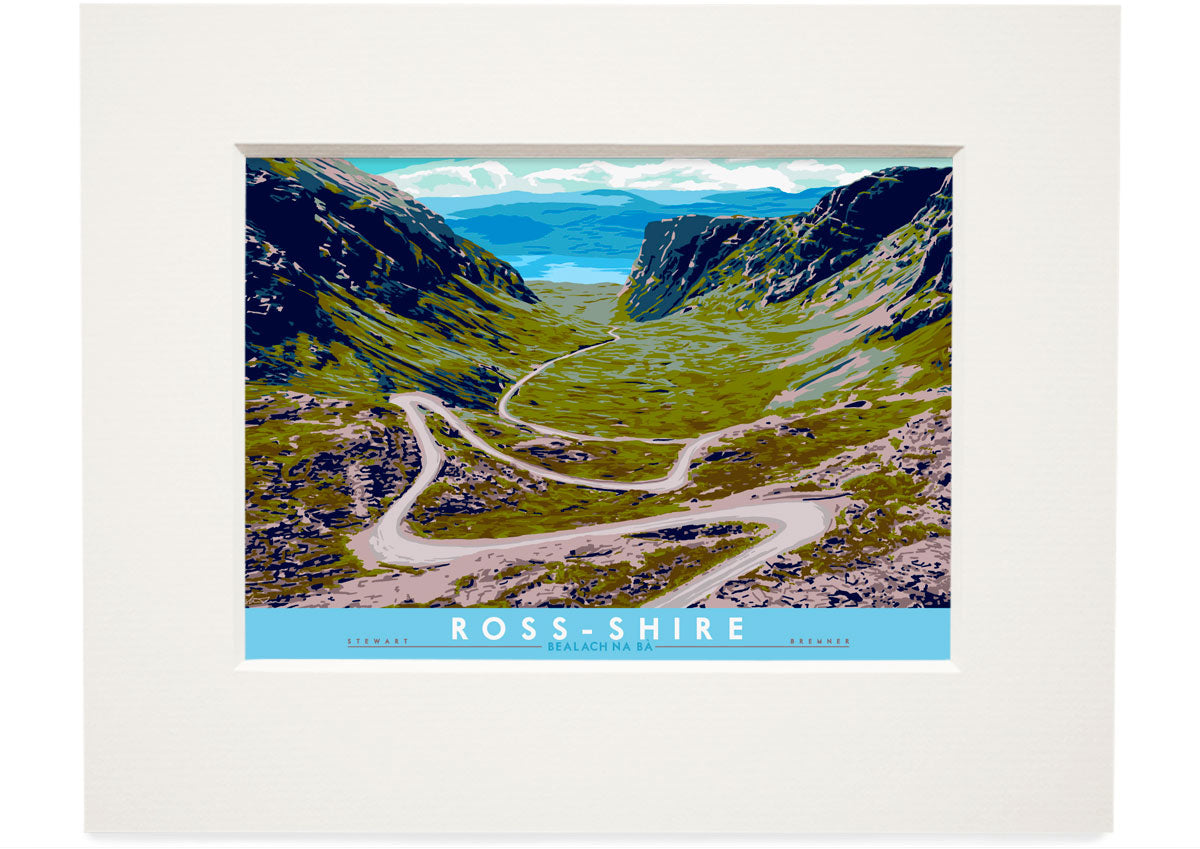 Ross-shire: Bealach na Bà – small mounted print