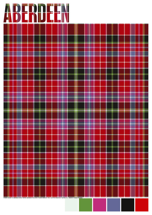 Aberdeen district tartan – giclée print