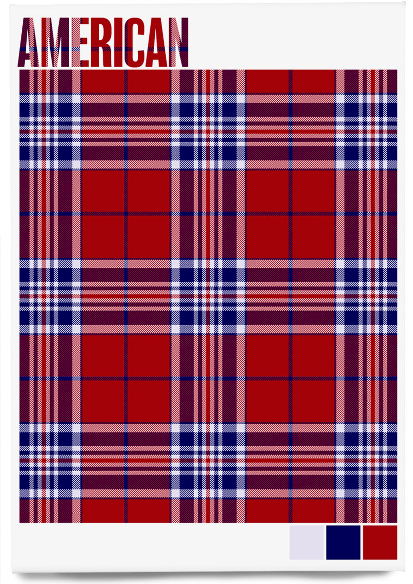 American Modern tartan – magnet