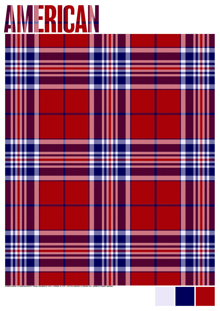 American Modern tartan – poster