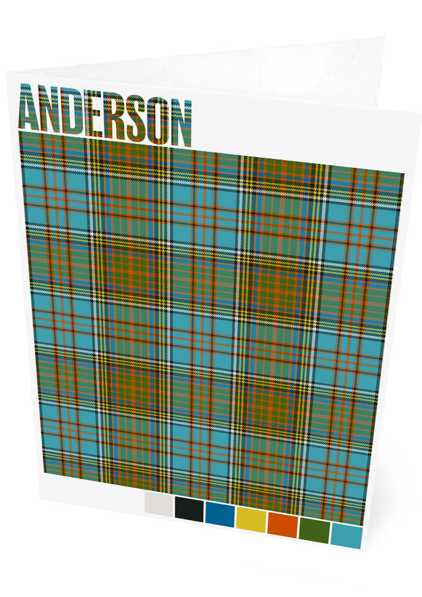 Anderson Ancient tartan – set of two cards