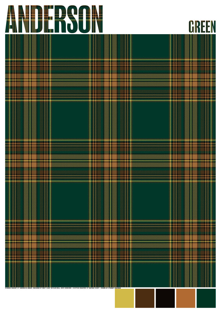 Anderson Green Modern tartan – giclée print