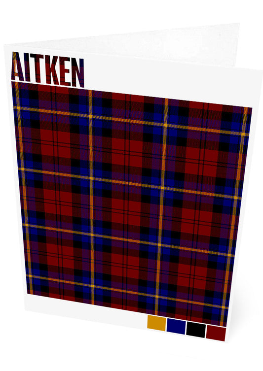 Aitken Modern tartan – set of two cards