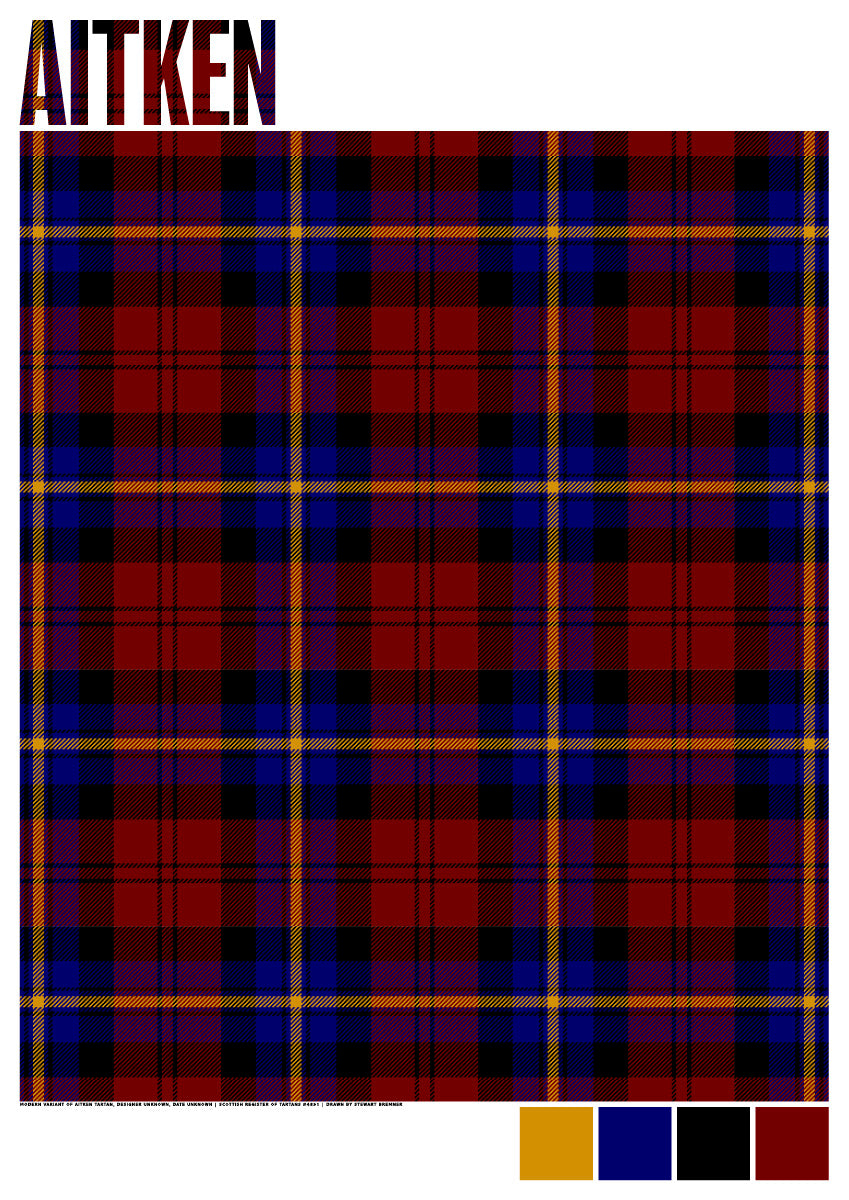 Aitken Modern tartan – poster