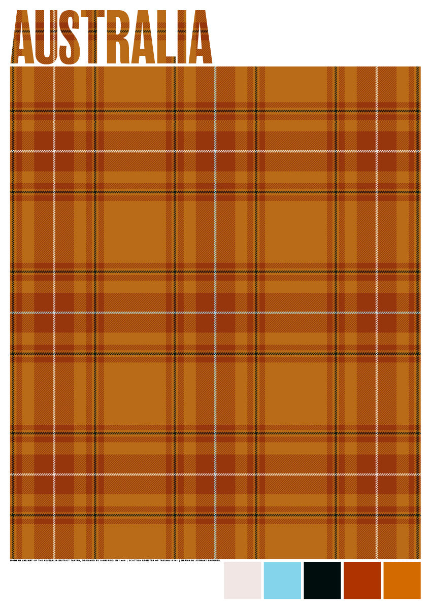 Australia Modern tartan – giclée print