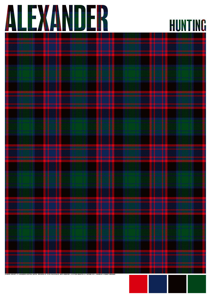 Alexander Hunting Modern tartan  – giclée print