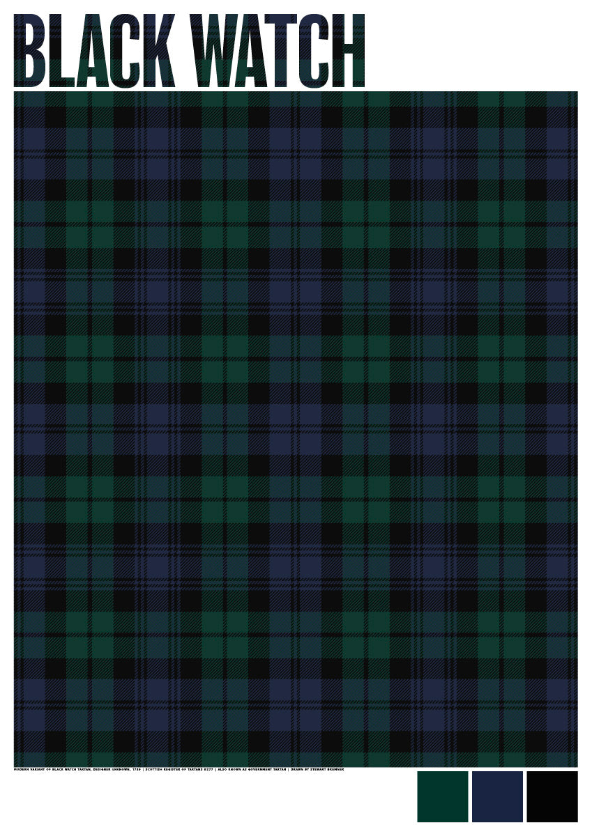 Black Watch Modern tartan  – poster