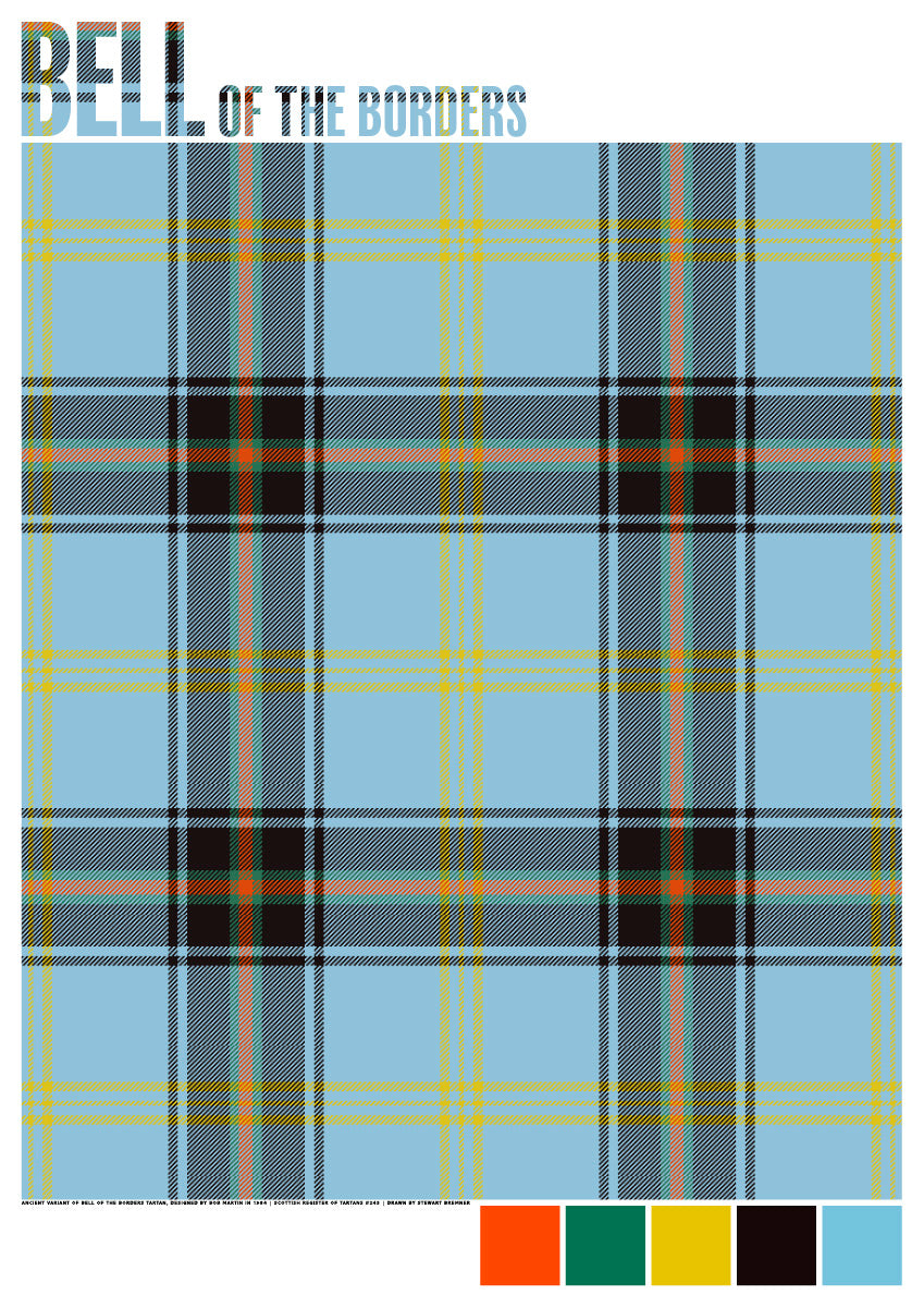 Bell of the Borders Ancient tartan  – poster