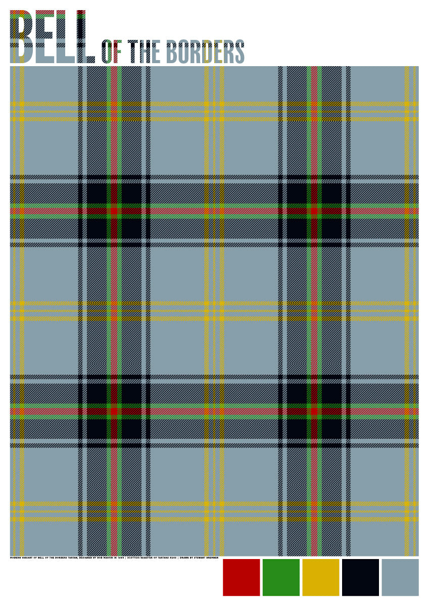 Bell of the Borders Modern tartan  – poster