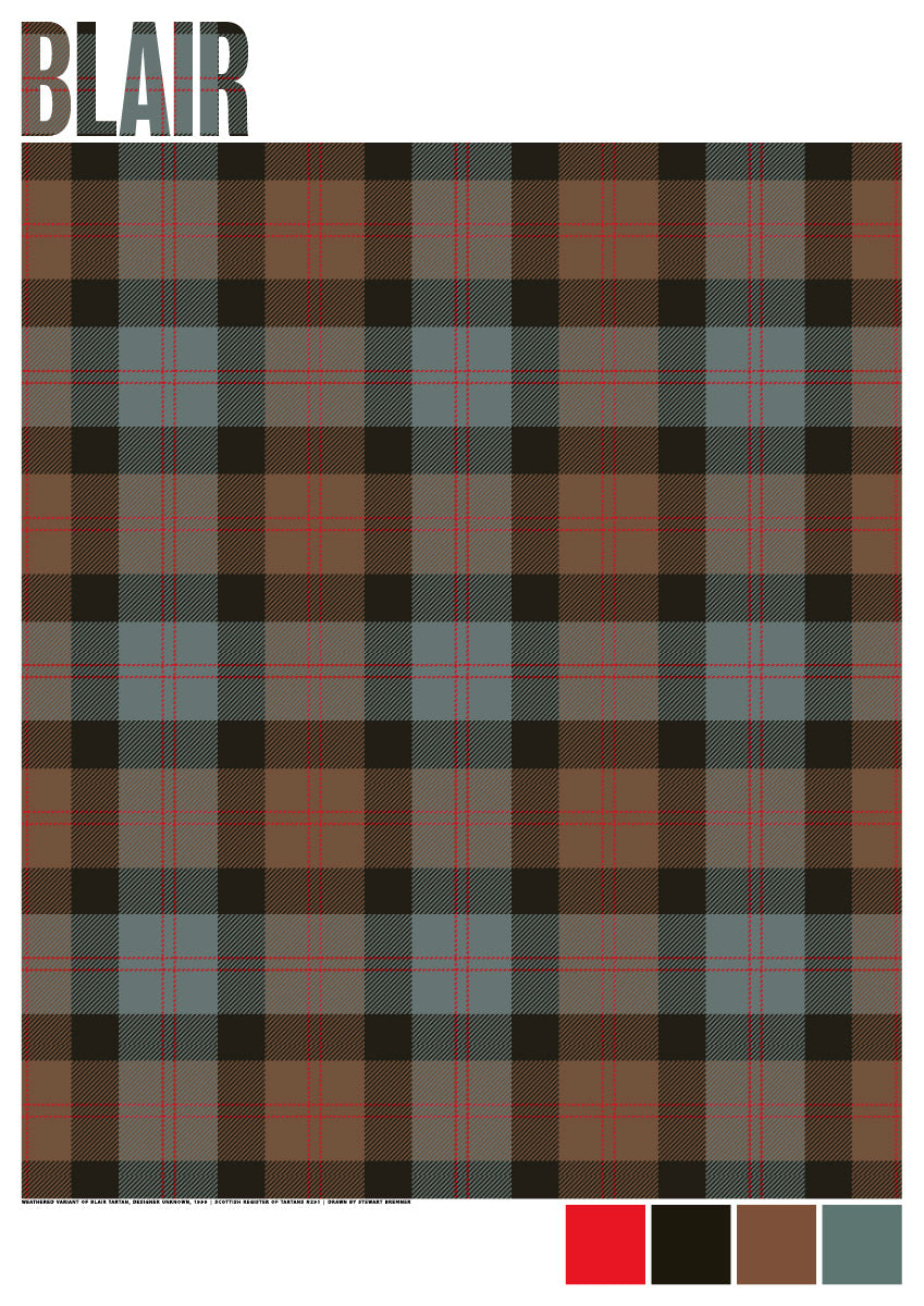 Blair Weathered tartan  – giclée print