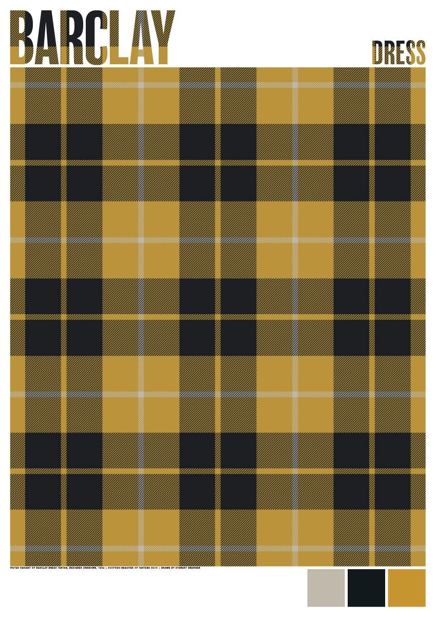 Barclay Dress Muted tartan  – giclée print