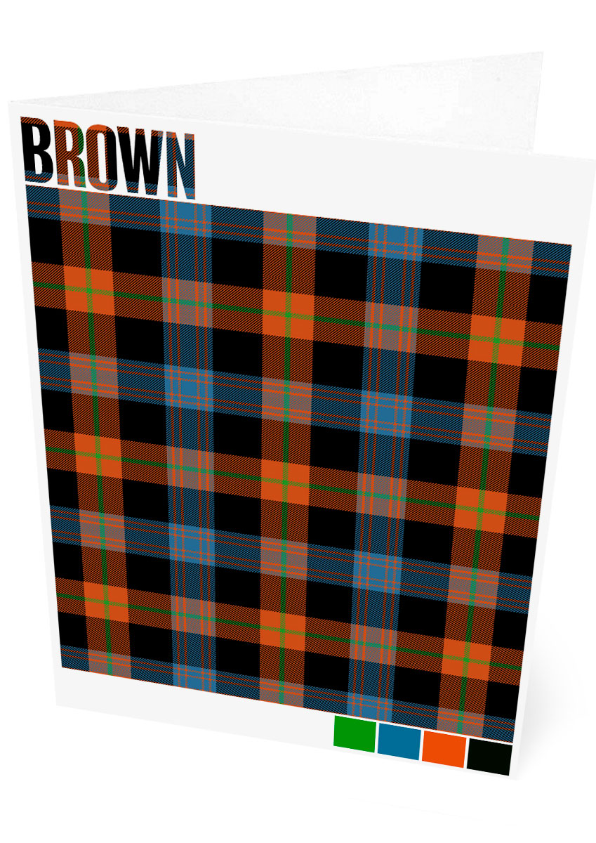 Brown Ancient tartan  – set of two cards