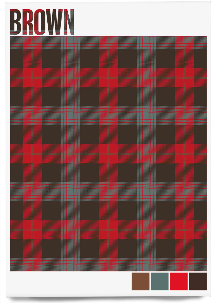 Brown Weathered tartan  – magnet