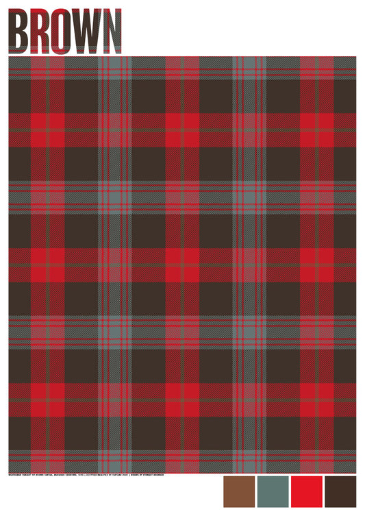 Brown Weathered tartan  – giclée print