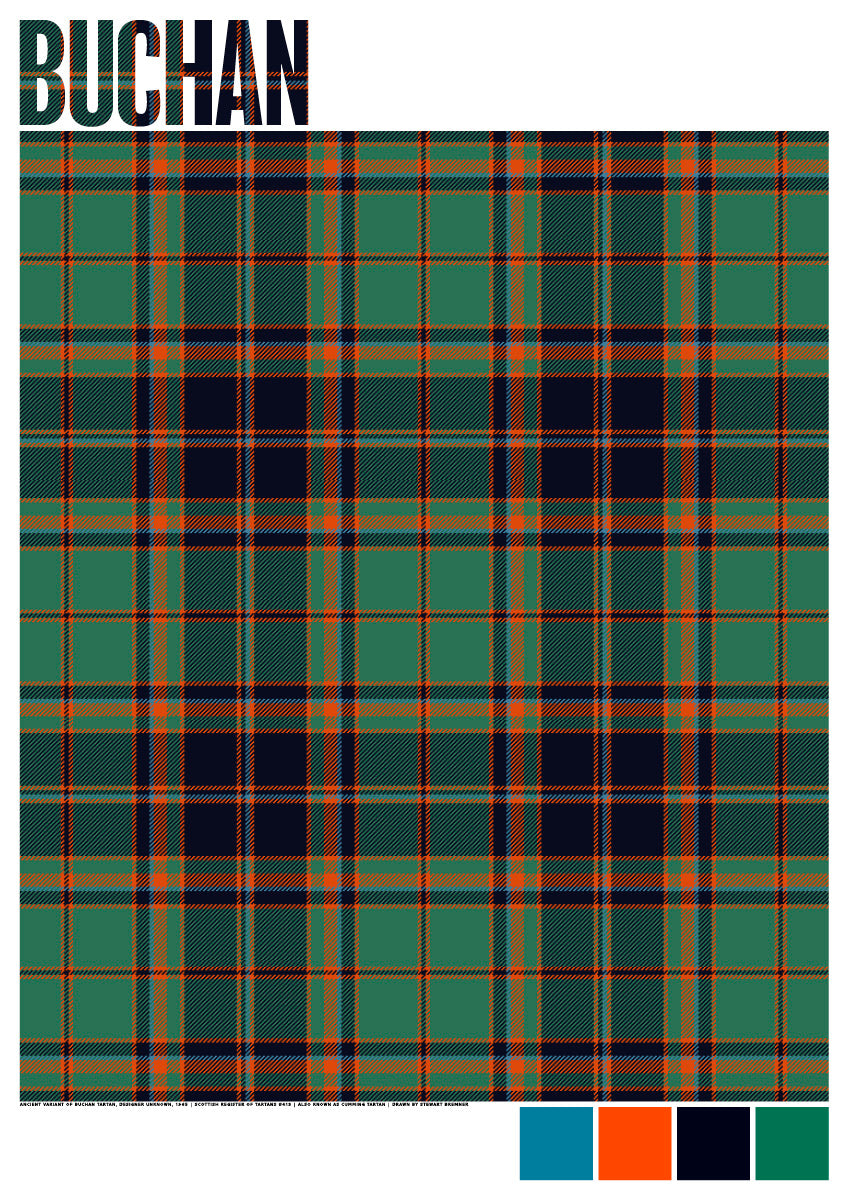 Buchan Ancient tartan  – giclée print