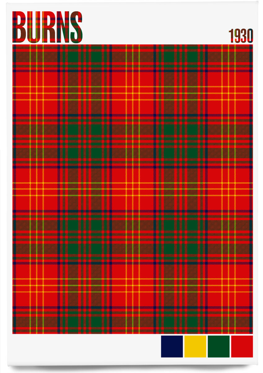 Burns 1930 Modern tartan – magnet