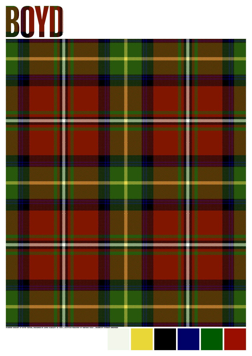 Boyd Modern tartan – poster