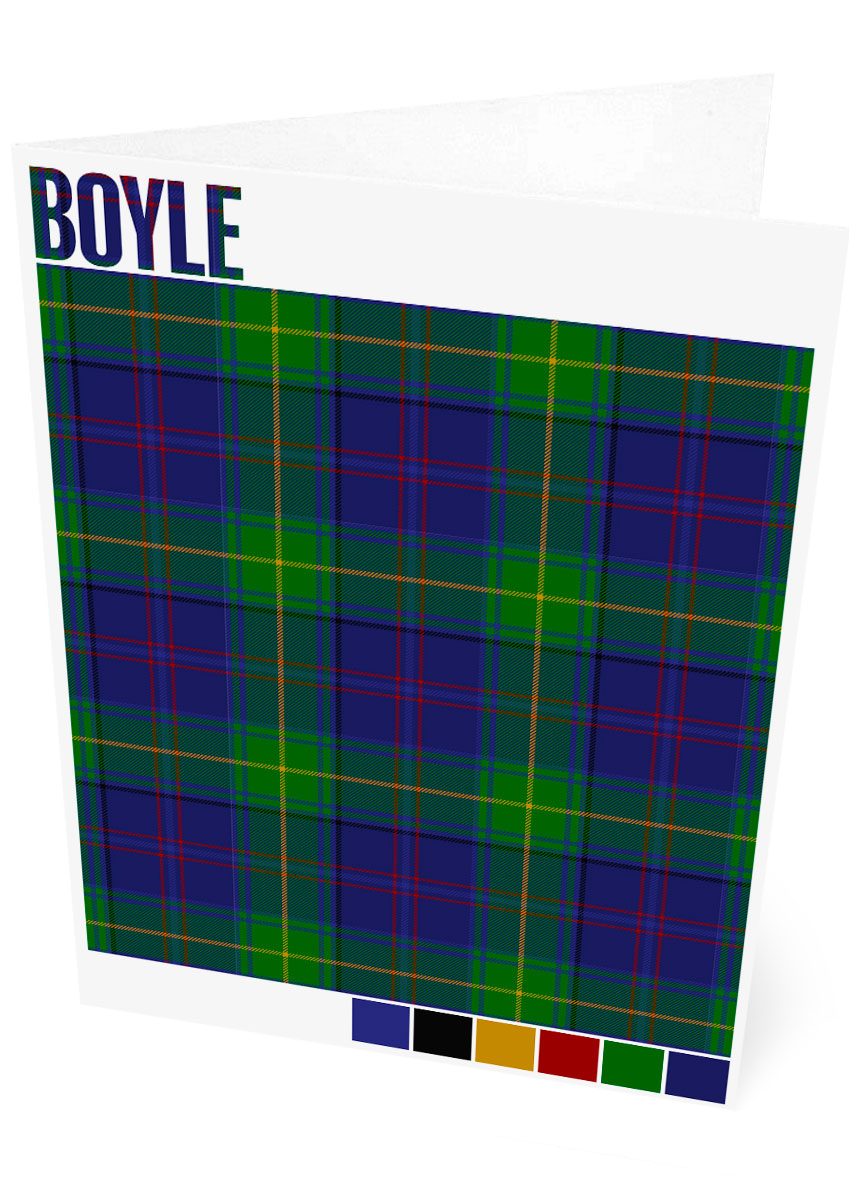 Boyle Modern tartan – set of two cards