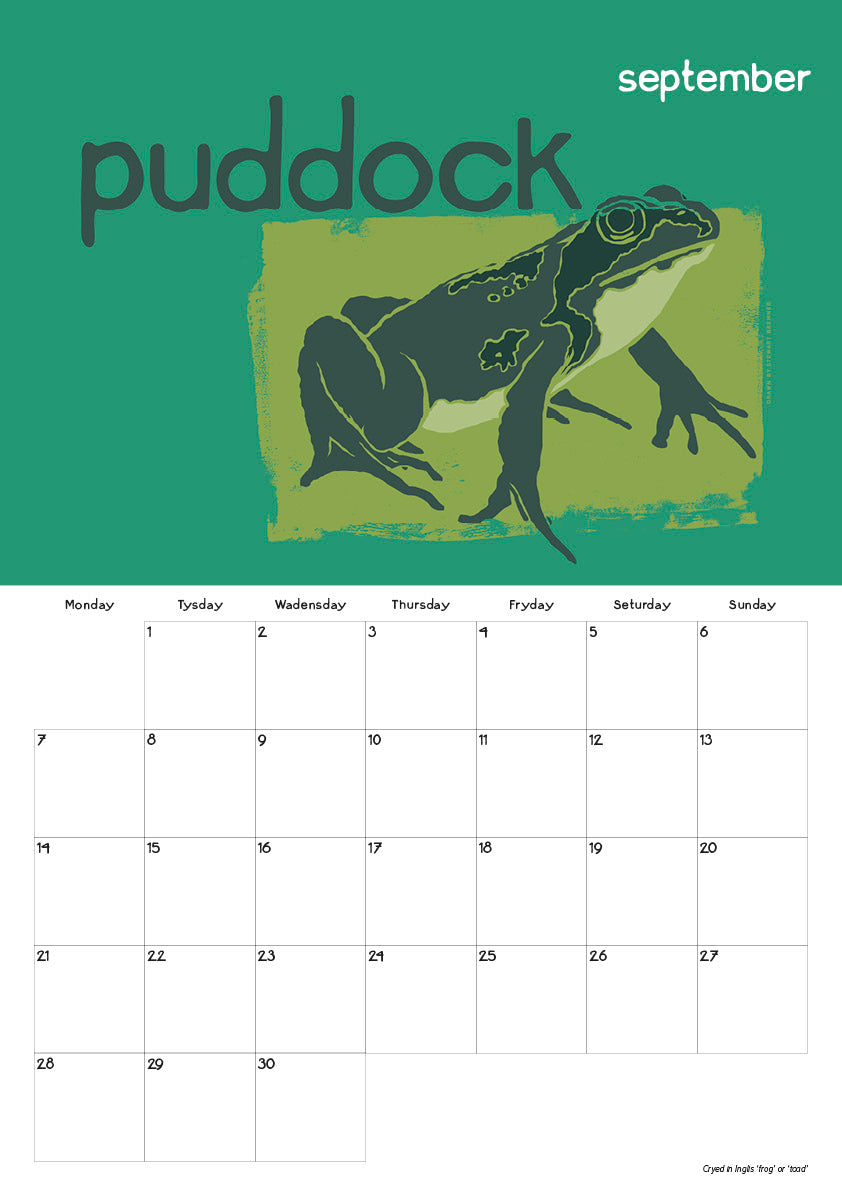 Scots Beasties – 2026 A3 calendar