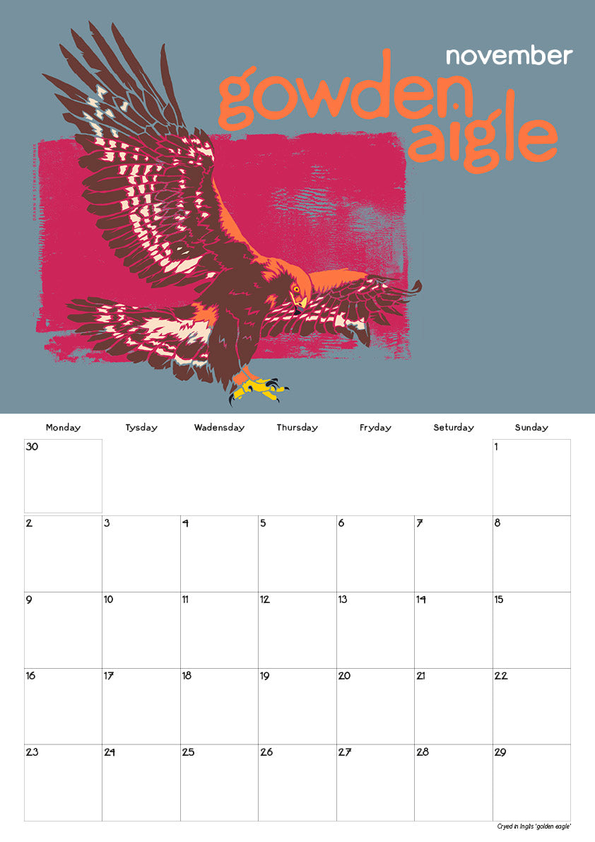 Scots Beasties – 2026 A3 calendar