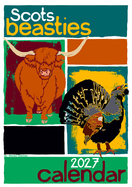 Scots Beasties – A3 calendar 2027
