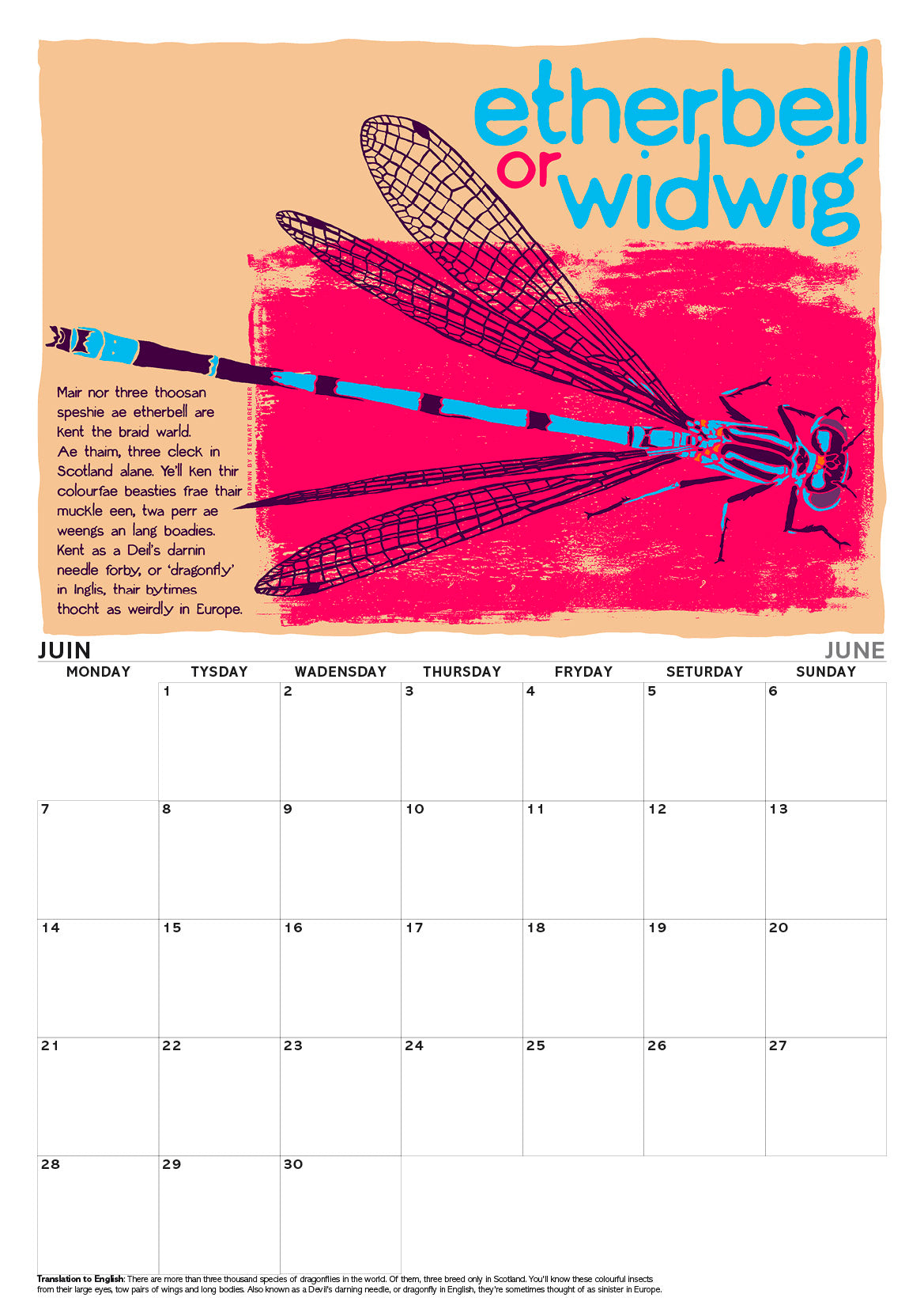 Scots Beasties – A3 calendar 2027