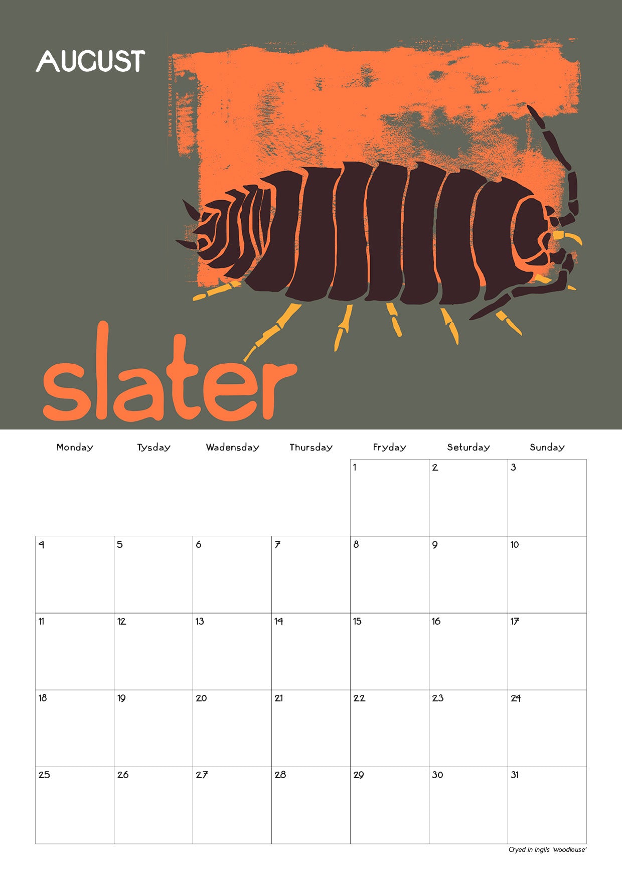 Scots Beasties – 2025 A4 calendar