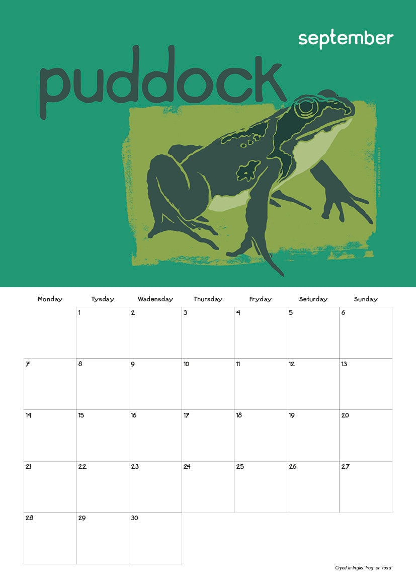 Scots Beasties – 2026 A4 calendar