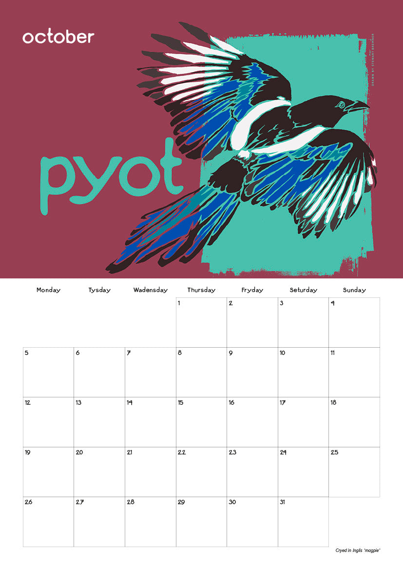 Scots Beasties – 2026 A4 calendar