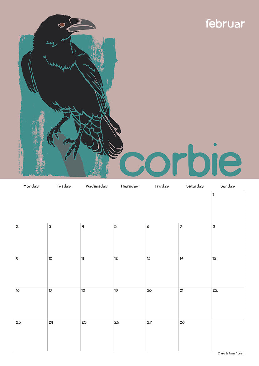 Scots Beasties – 2026 A4 calendar