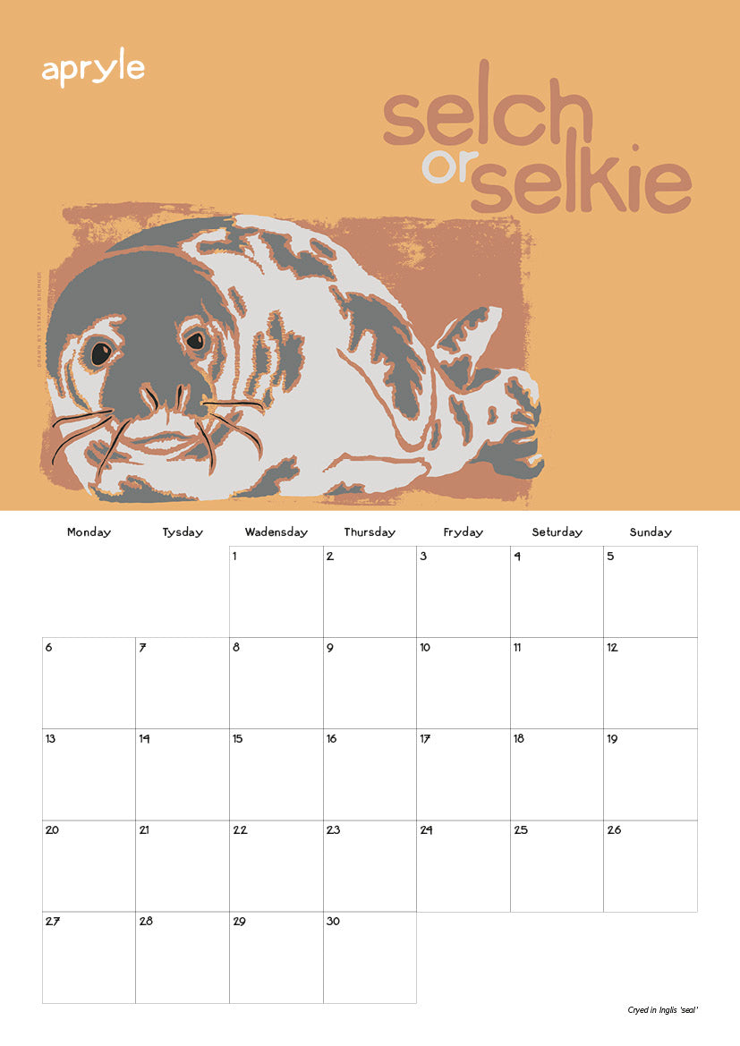 Scots Beasties – 2026 A4 calendar