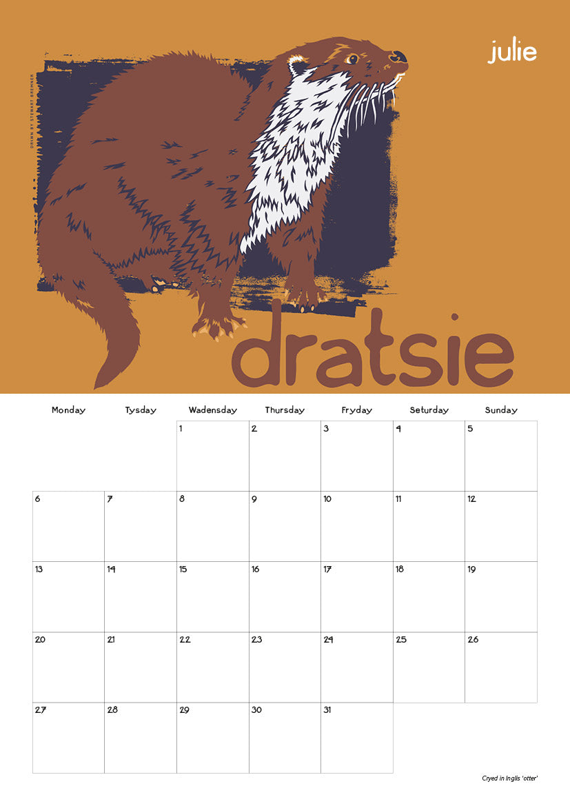 Scots Beasties – 2026 A4 calendar